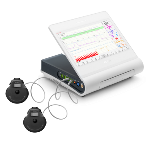 CARDIOTOCOGRAPHE EDAN F12 GÉMELLAIRE AVEC CAPTEURS FILAIRES ET OPTION MATERNELLE