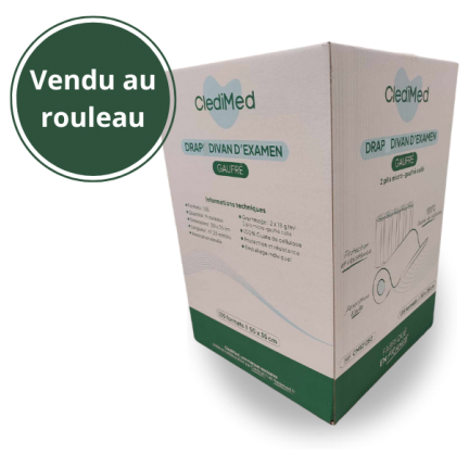 DRAP D'EXAMEN MICRO COLLÉ GAUFRÉ PURE OUATE