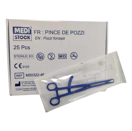 BOÎTE DE 25 PINCES POZZI À USAGE UNIQUE